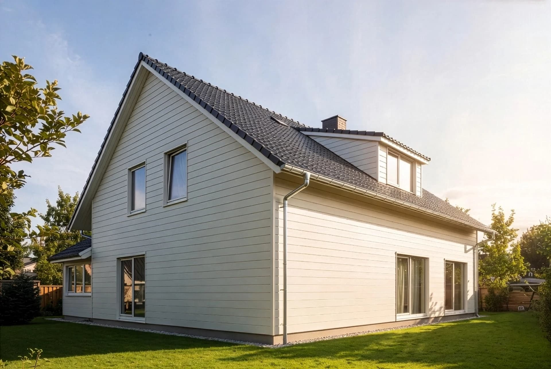 Voorbeeld van Kunststof (PVC & Composiet) gevelbekleding gerealiseerd door Dakwerken De Haes